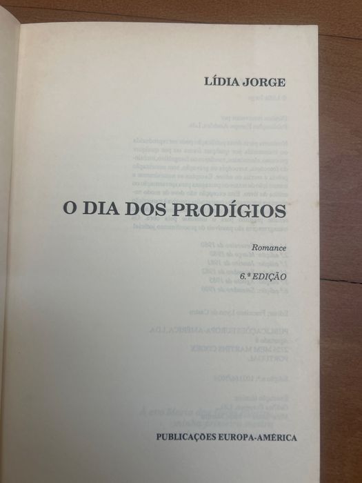 O dia dos prodígios - Lídia Jorge