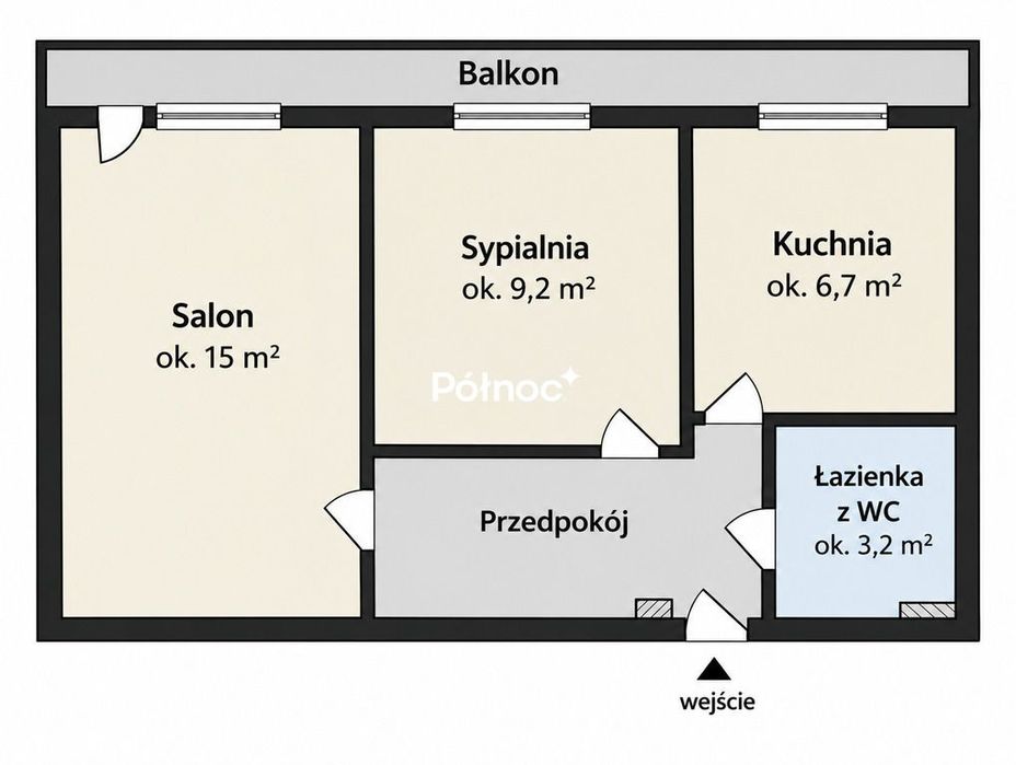 Mieszkanie 43,7 m2, 2 pok. Felin