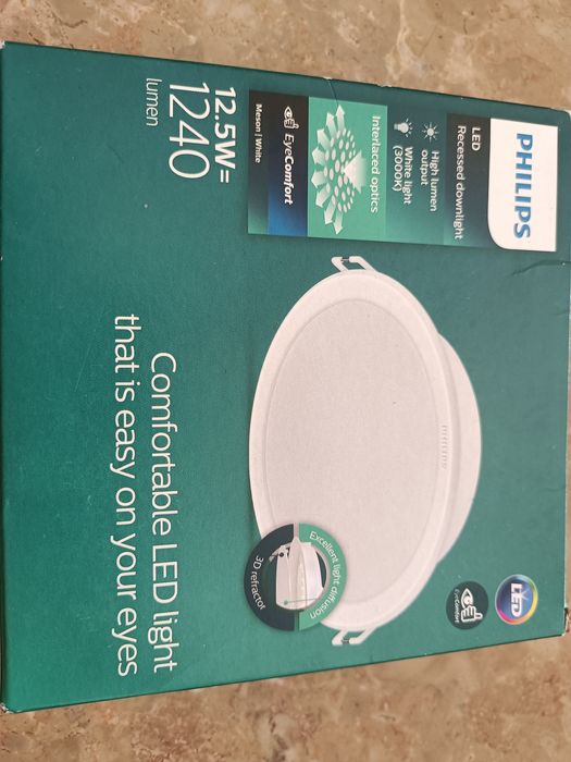 LED Philips 12.5 W, 1240 Lumens, 220 V, White Light, Round, 14 cm – New64738295037826120