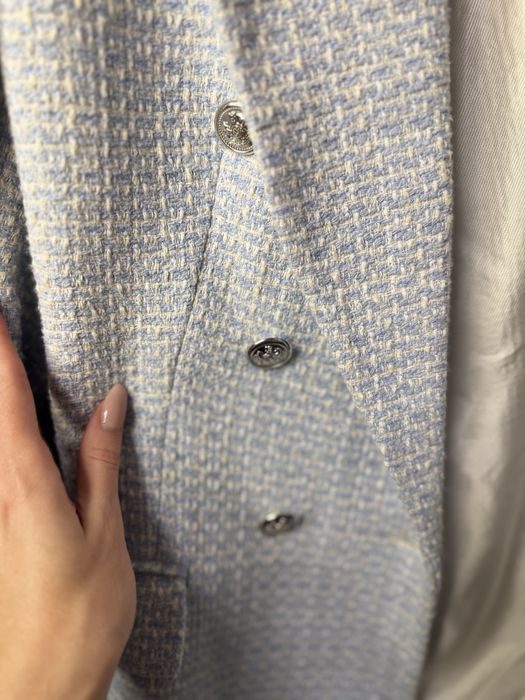 Стильний піджак ZARA, розмір L, блакитний