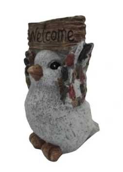 Figurka dekoracja WELCOME wróbel