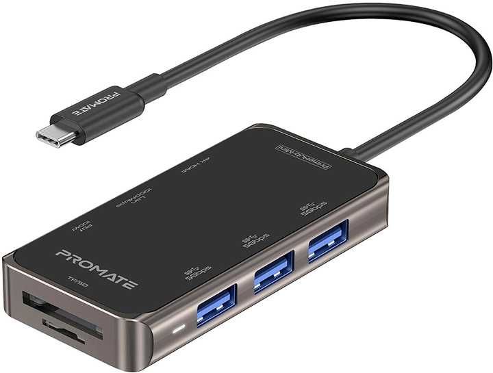 USB-C хаб 8-в-1 Promate PrimeHub-Mini