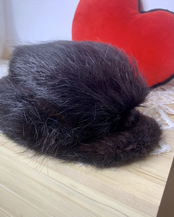 Czapka z nutrii futrzana