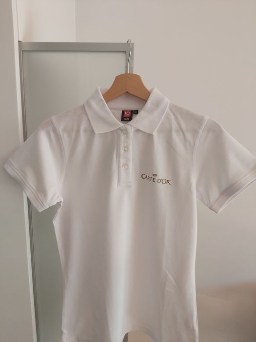 Nowa koszula polo Carte D'or bluzka biała damska rozm. S