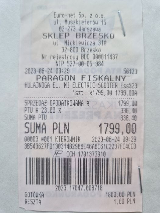 Hulajnoga elektryczna  Xiaiomi mi electric skuter