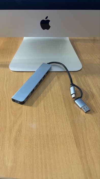 Хаб 7 в 1, hub, адаптер, розгалужувач type-c usb