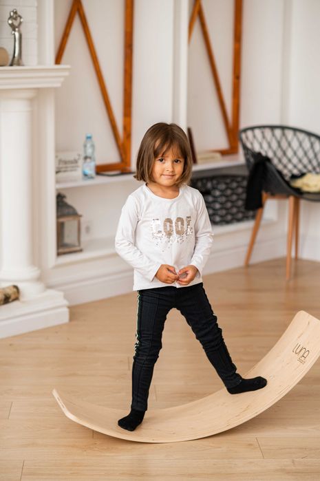 Рокерборд Лак|Балансир|Тренажер для рівноваги|Дерево|Подарунок