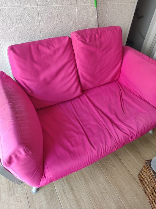 Sofá Cama cor de rosa