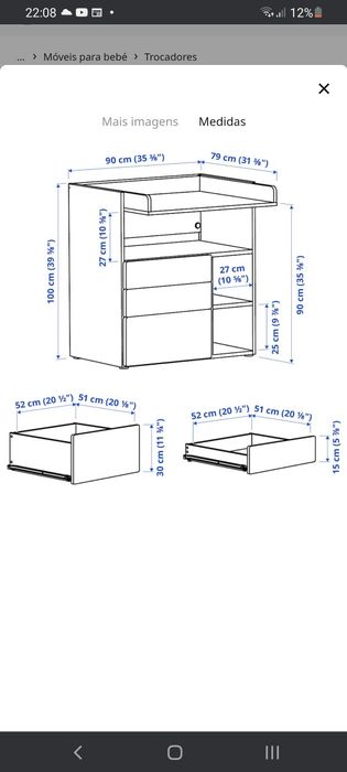 Trocador/Secretária Ikea