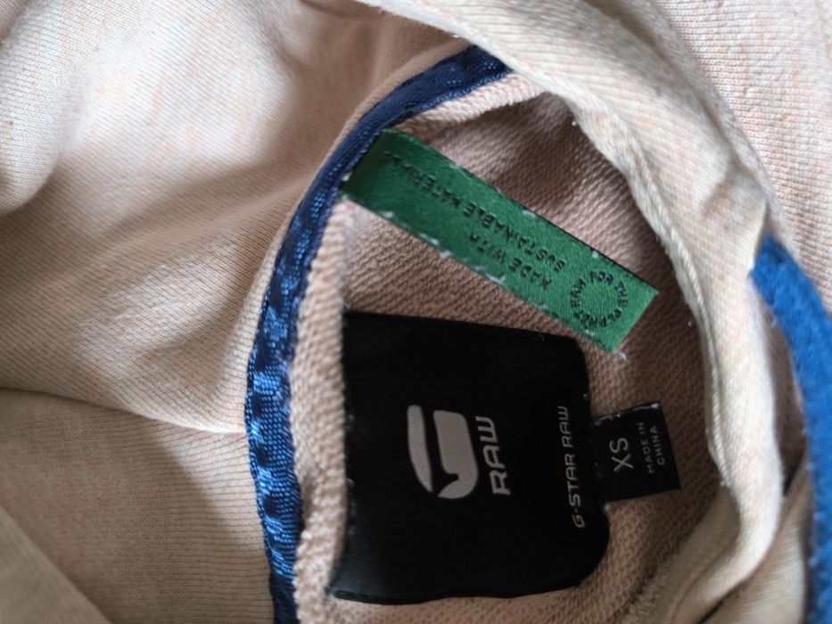 G-star Raw bluza damska z kapturem XS pudrowy róż
