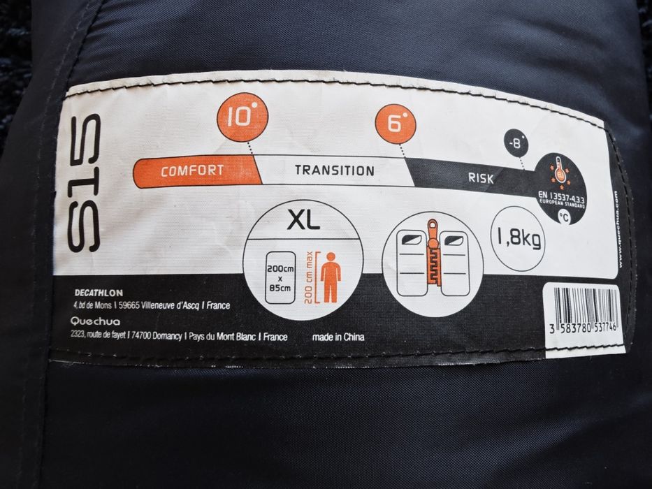 2 sacos cama da Decathlon, como novos, XL e XS