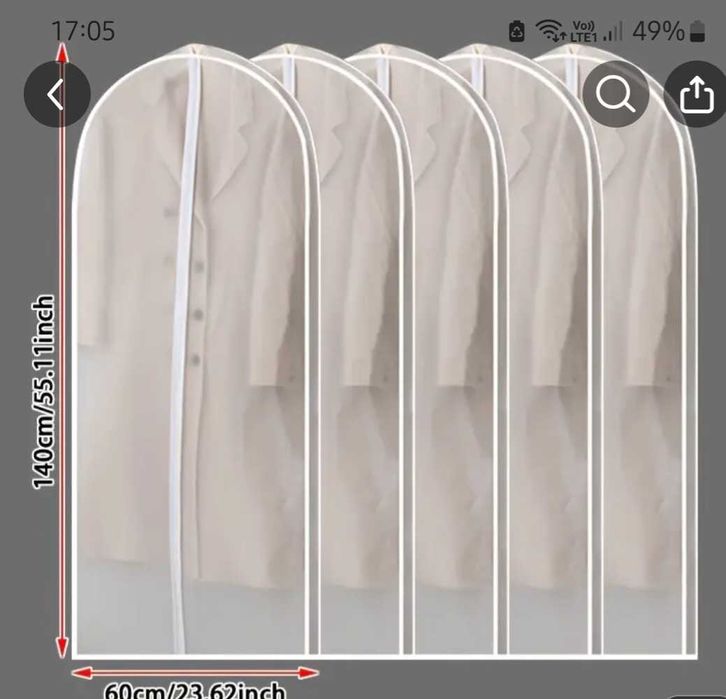 Pokrowiec na ubrania r.140