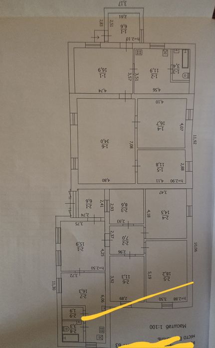 ЦЕНТР!! Будинок 205 кв.м. на 2 ходи +2  ГАРАЖІ  та   БАНЯ на 12 сотках