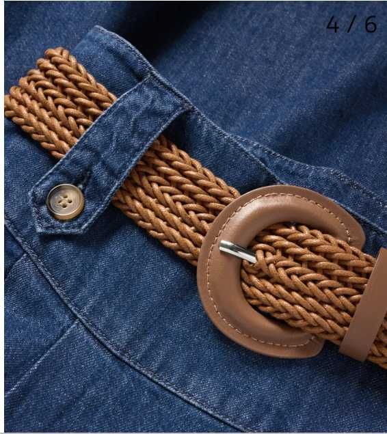 Saia jeans com cinto - C & A