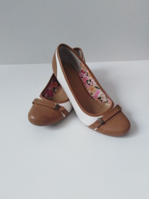 Buty biało brązowe rozm. 37