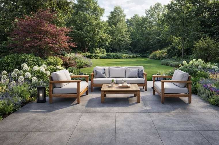 Płyta tarasowa PURE ART BASALT 60x60 20mm ZAMIAST KOSTKI basen ogród 2
