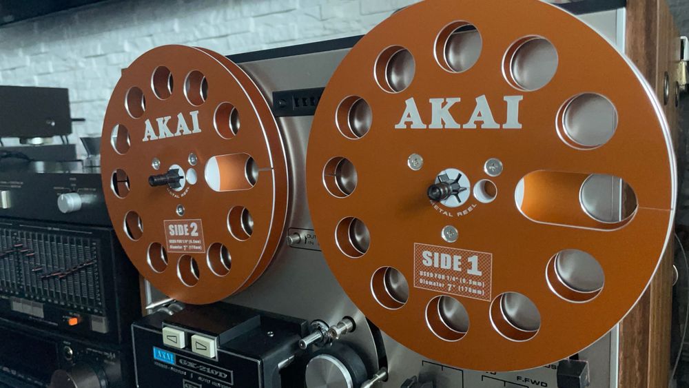 Szpule magnetofonowe AKAI - pomarańcz
