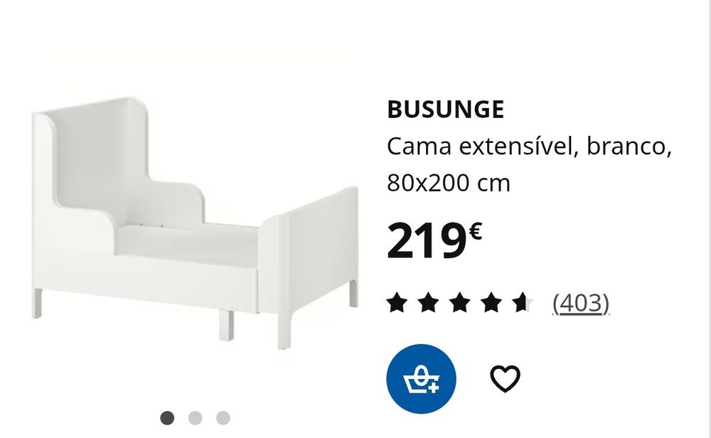 Cama extensível Busunge IKEA+Colchão Sultan