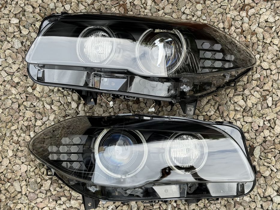 BMW F10 F11 Bixenon skrętny Lampy lewa prawa EU Hella black Zregenerowane
