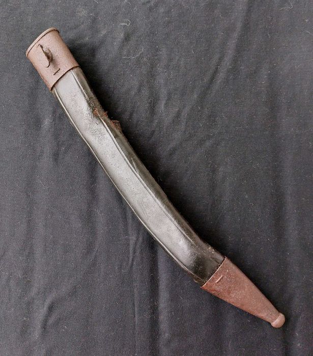 Pochwa skóra skórzana bagnet liść piła z piłą niemiecki pruski liściak 98/05 Mauser I wojna.