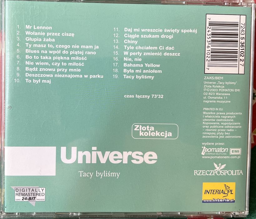 Universe tacy byliśmy CD