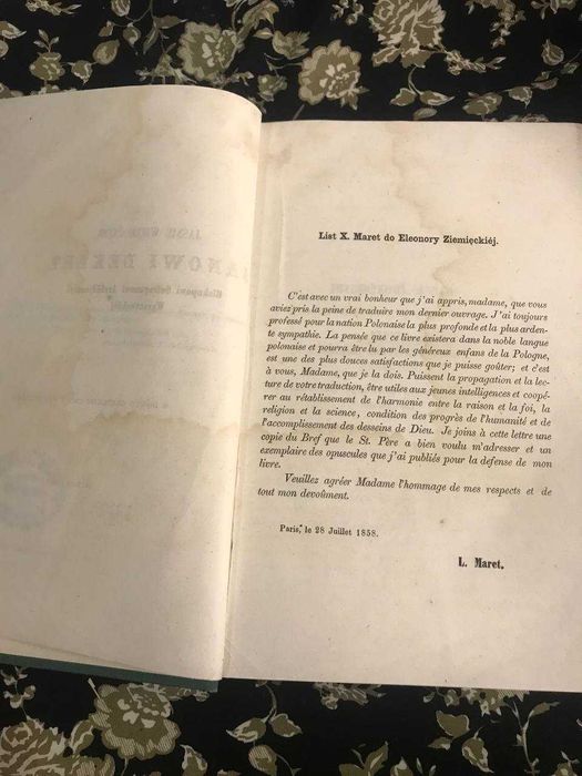 1859. Штампи графіф Дідушицьких, O godności rozumu ludzkiego. Маре, Пер. Е. Земенцької, Львів, Поториця. Антикварні/старі книги