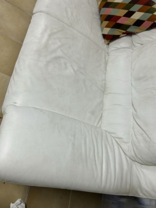 Sofá de pele branco chateau d'ax