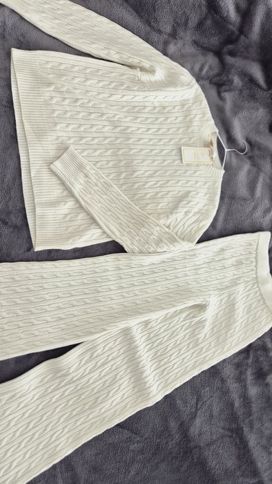 Lil Glam Komplet dzianinowy śmietanka