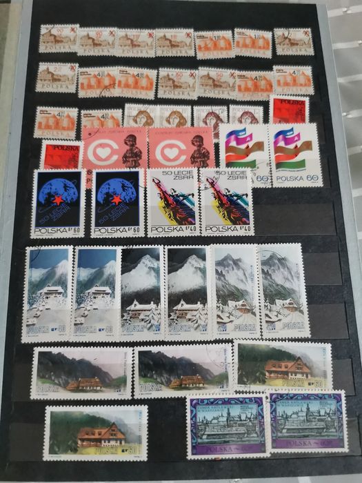 Znaczki PRL kilka klaserów
