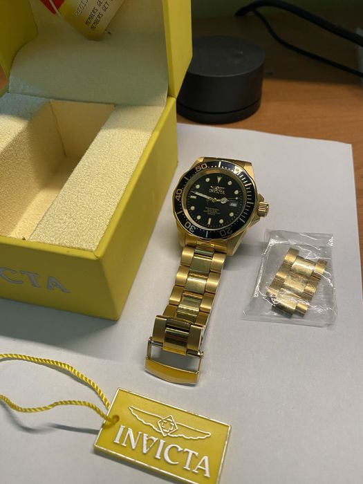 Zegarek Invicta Pro diver złoty
