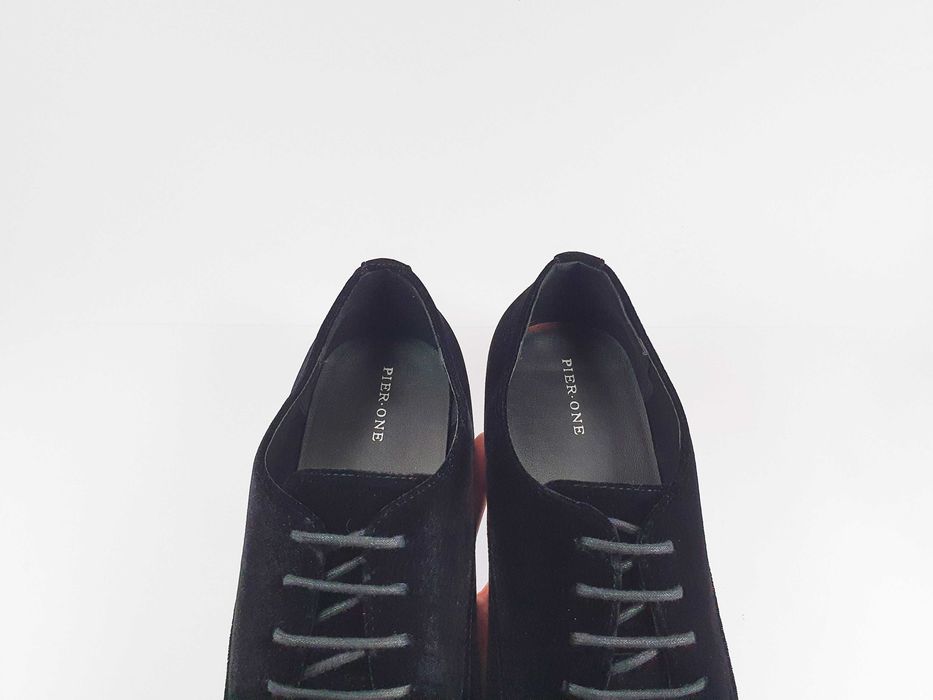PIER ONE чорні велюрові туфлі 46 30 см 12 UK