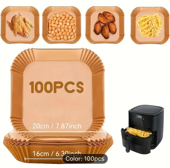 Forros para Air Fryer – Papel Antiaderente Premium