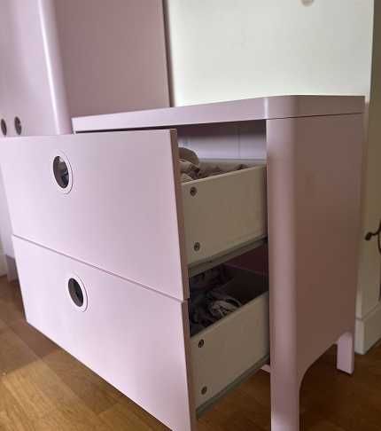 Cômoda BUSUNGE com 2 Gavetas – Rosa