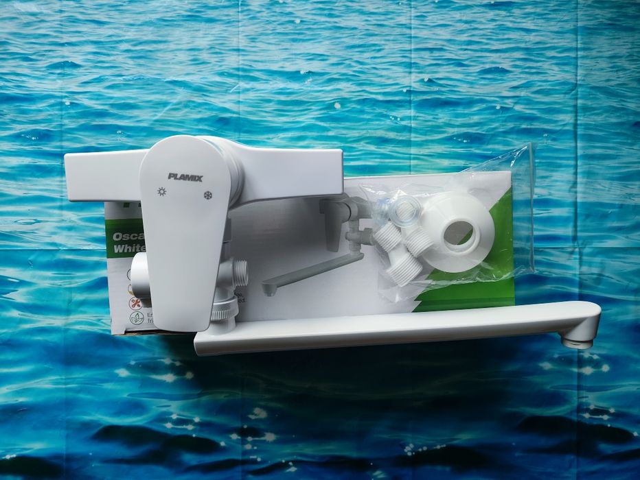 Смеситель, змішувач для ванны Plamix Oscar 006 White