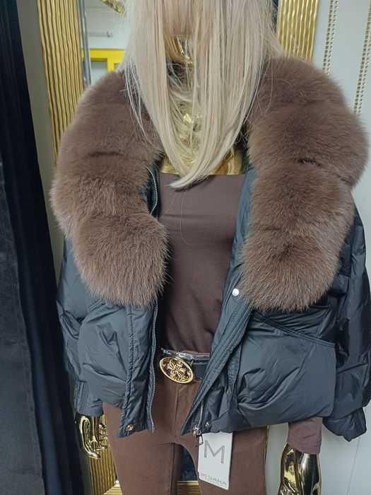 Kurtka obszycie lis czekoladowe