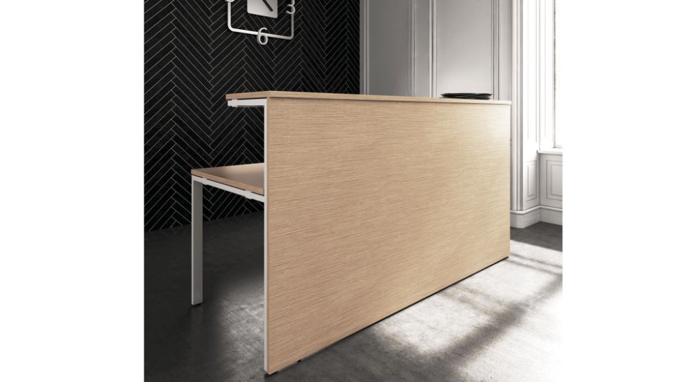 L-shaped Express Reception Desk with Front Panel64585176351489123