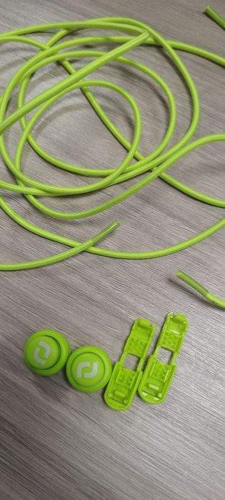 Sznurówki zaciskowe neonowo zielone
