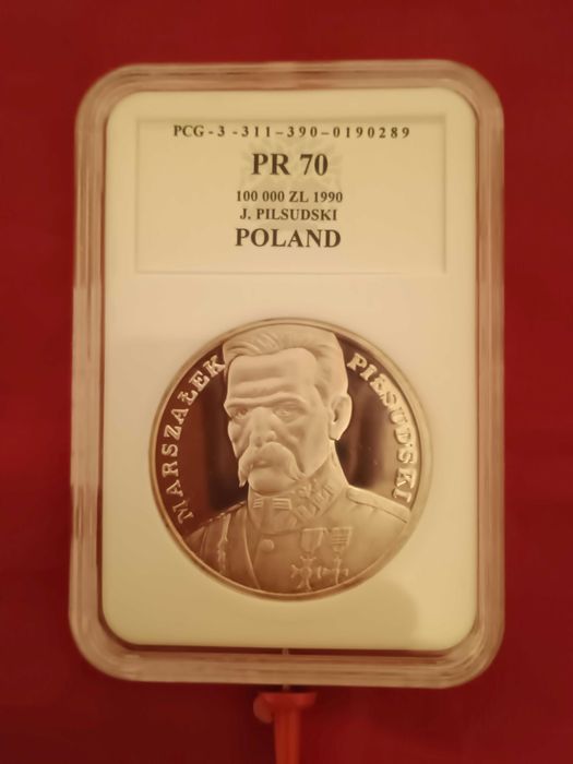 100 000 zł Józef Piłsudski tryptyk mały