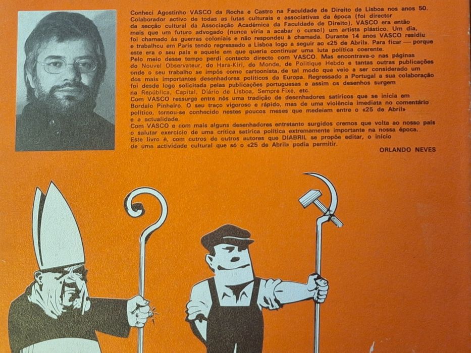 Livro desenhos satíricos políticos 1974