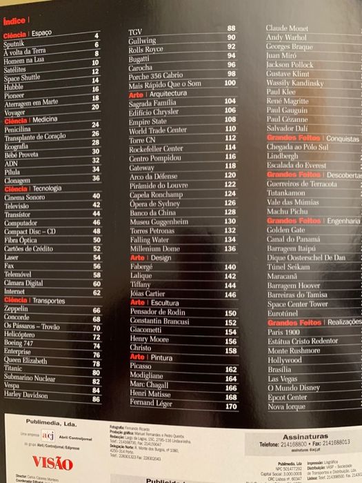 Coleçao Fascículo Visão Maravilhas século xx incompleto com capa