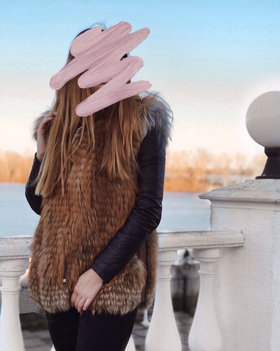 Меховая жилетка лиса