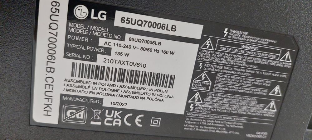 Smart tv LG,65 polegadas