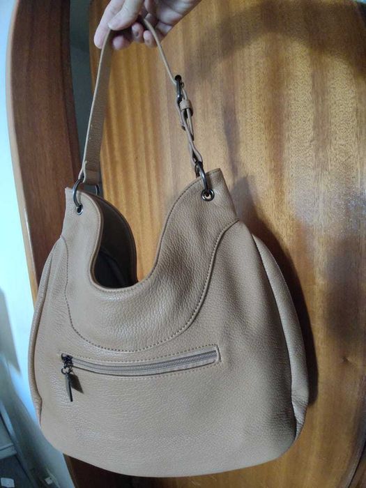 Bolsa feminina bege/amarela