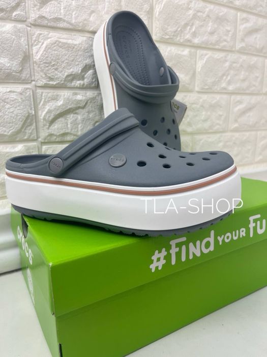 Сабо жіночі крокси Crocs Platform веселка кольорові