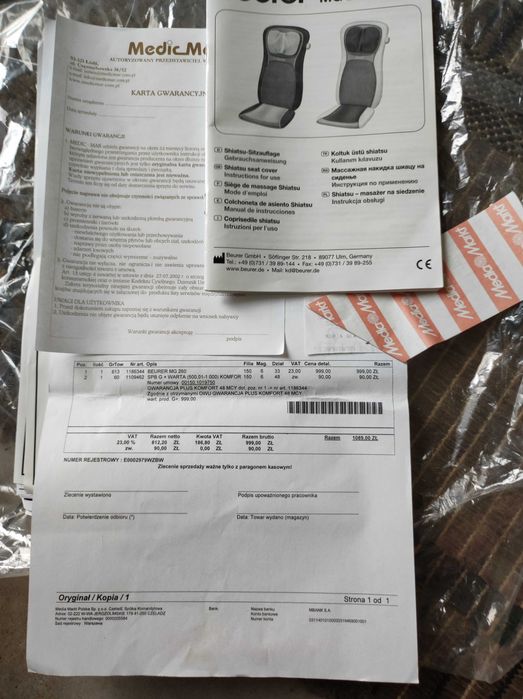 Masażer BEURER MG260