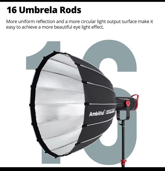 Софтбокс  параболічний октобокс Ambitful Q9 120 см з сотами godox