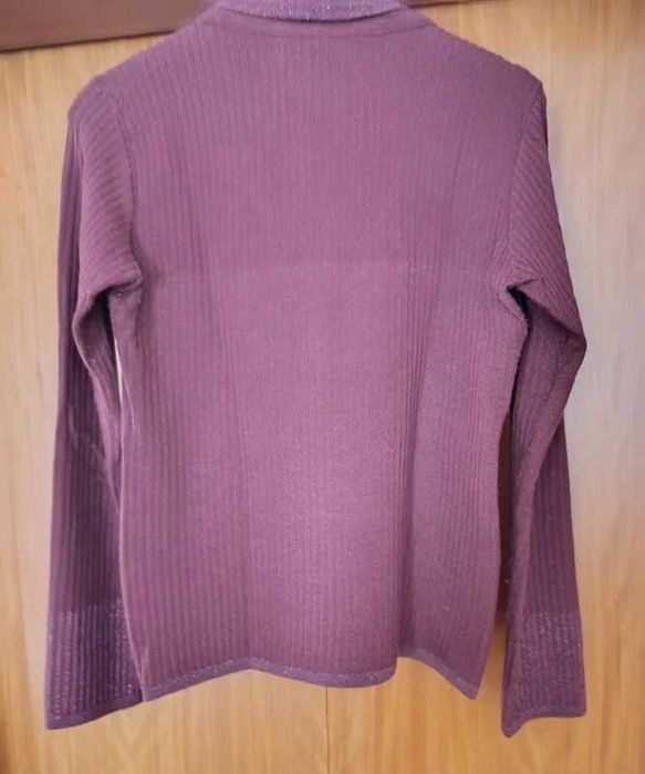 Camisola de Malha com Pele castanha e Prateada