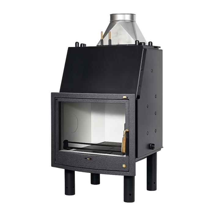 Kominek z płaszczem wodnym CTM 19 kW, kompletny z osprzętem