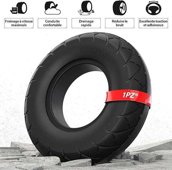 1PZ F3T-2X5 200x50 opona z pełnej gumy do hulajnogi elektrycznej 8cali