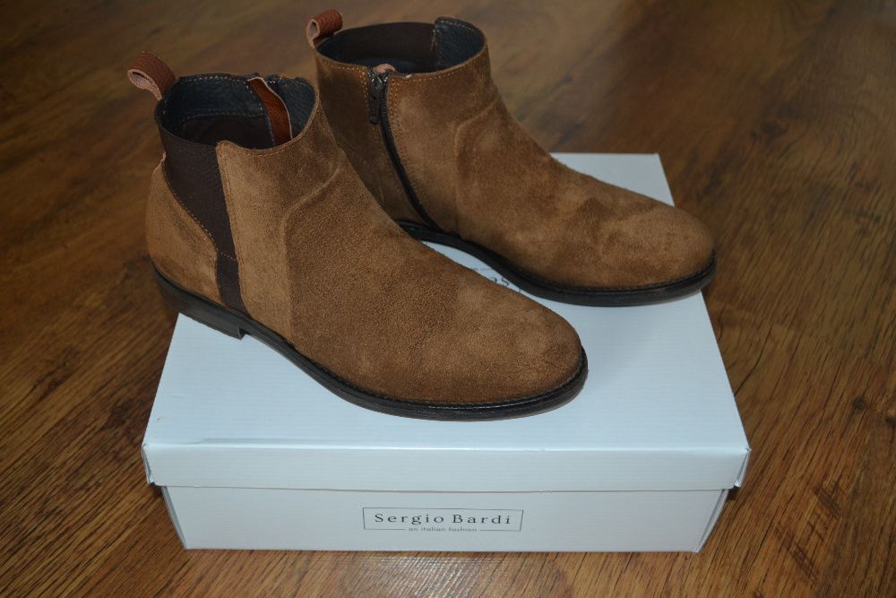 Skórzane botki Sergio Bardi